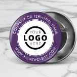 Custom Company Logo Business Corporate Branded 6 Cm Round Badge<br><div class="desc">Create your own custom pinback button pin with your company logo and personalised brand message or contact info. This is a promotional giveaway button for marketing your business on trade shows, conferences, and other company events. You can easily change the background colour to match your corporate colours. No minimum order...</div>