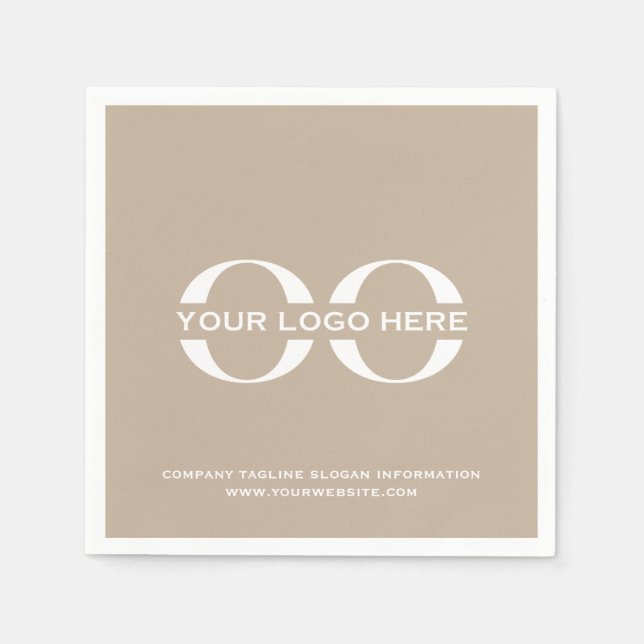 Custom Company Logo Business Event Party Napkin (Front)