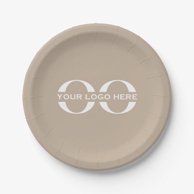 Custom Company Logo Business Event Party Paper Plate (Front)