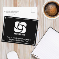 Custom Company Logo Business Grand Opening Black