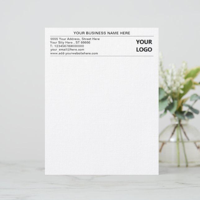 Custom Company Logo Business Letterhead Template (Standing Front)