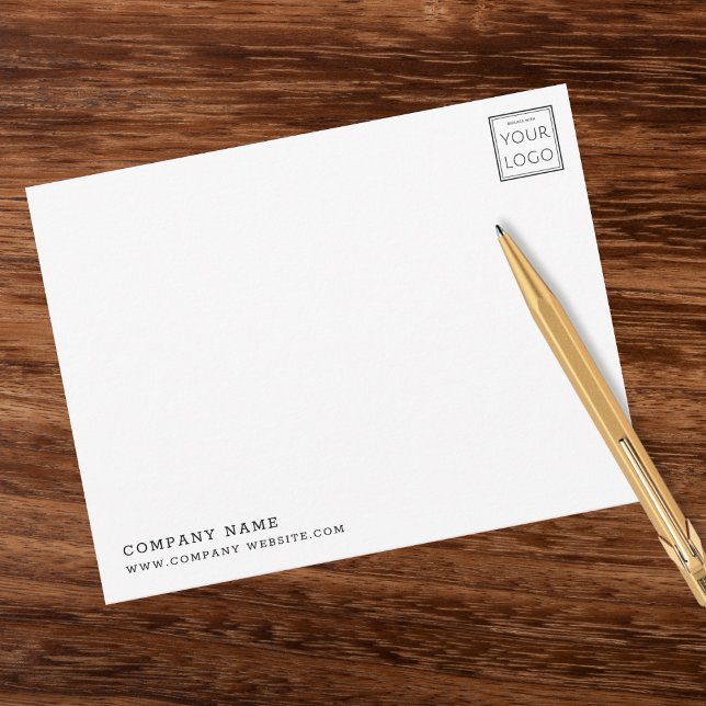 Custom Company Logo Business Name Branded Card (Custom Company Logo Business Name Branded Note Card)