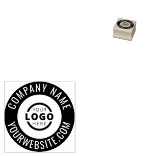 Custom Company Logo Business Name Website Rubber Stamp