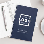 Custom Company Logo Business Promotional Blue Planner<br><div class="desc">Easily personalise this planner with your own company logo and business information. Bring branding customisation to the next level by selecting a background colour to match your brand colour.</div>