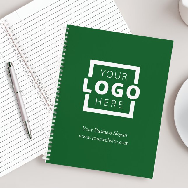 Custom Company Logo Business Promotional Green Notebook (Creator Uploaded)