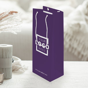 Custom Company Logo Business Promotional Purple Wine Gift Bag