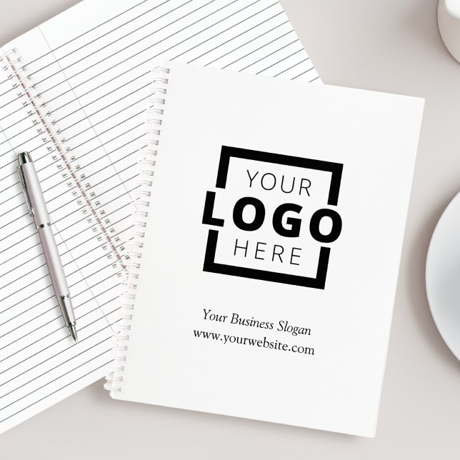 Custom Company Logo Business Promotional White Notebook (Creator Uploaded)