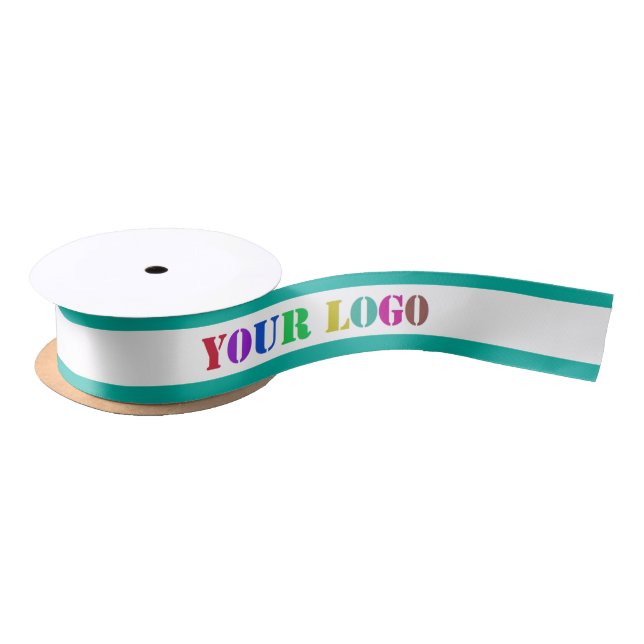 Custom Company Logo Business Ribbon Choose Colours Satin Ribbon (Spool)