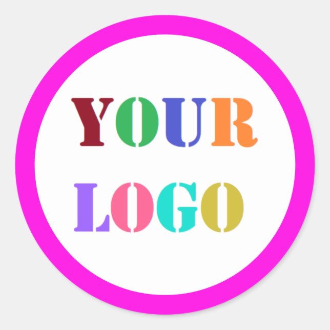 Custom Company Logo Business Sticker Choose Colour (Front)