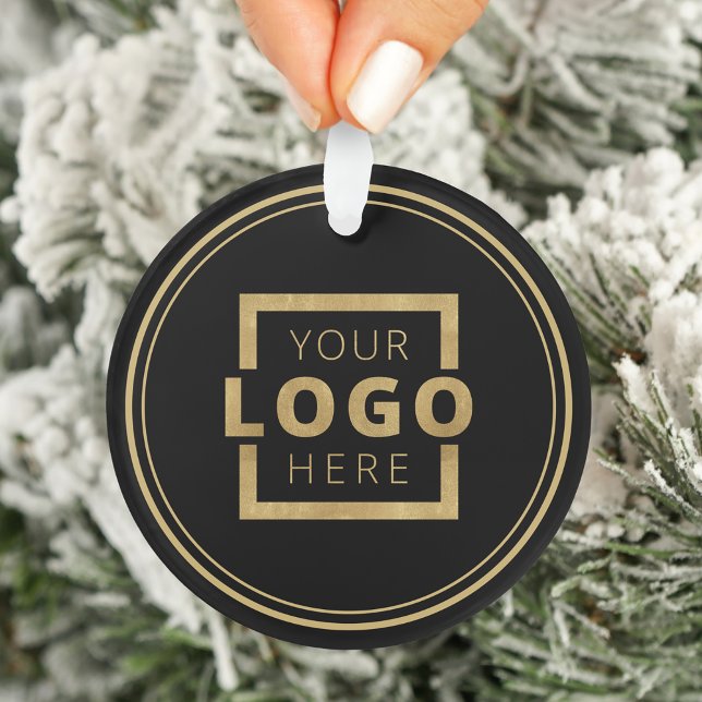 Custom Company Logo Christmas Elegant Party Ornament (Creator Uploaded)