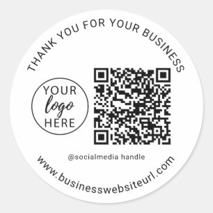 Custom Company Logo Classic Round Sticker