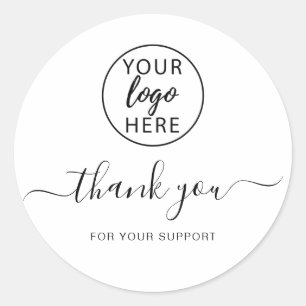 Custom Company Logo Classic Round Sticker
