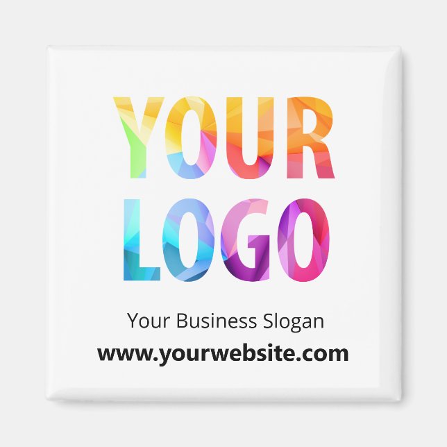 Custom Company Logo Contact Promotional Business Magnet (Front)
