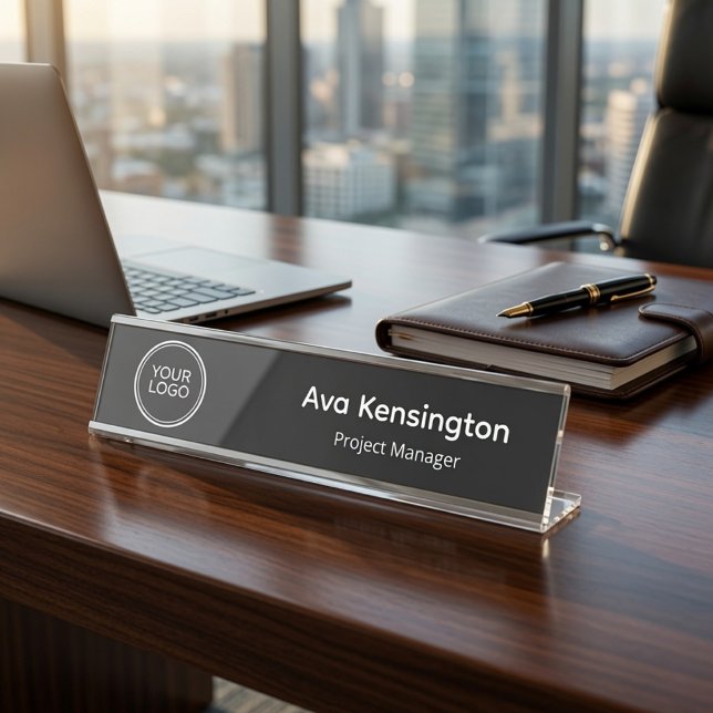 Custom Company Logo Desk Name Plate | Personalised (Creator Uploaded)