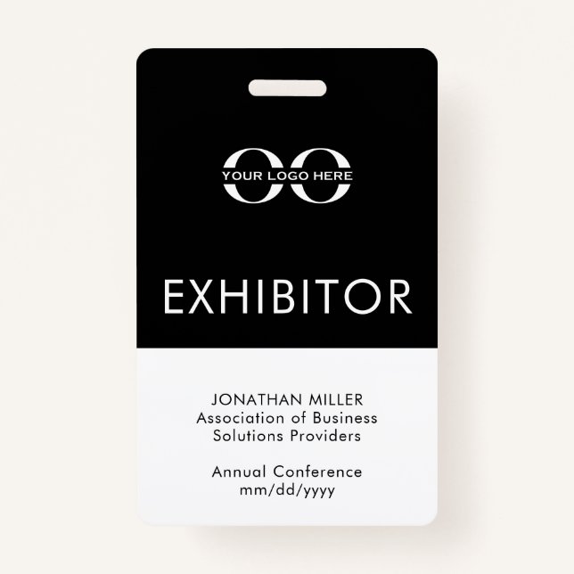 Custom Company Logo Exhibitor Badge ID Badge (Front)