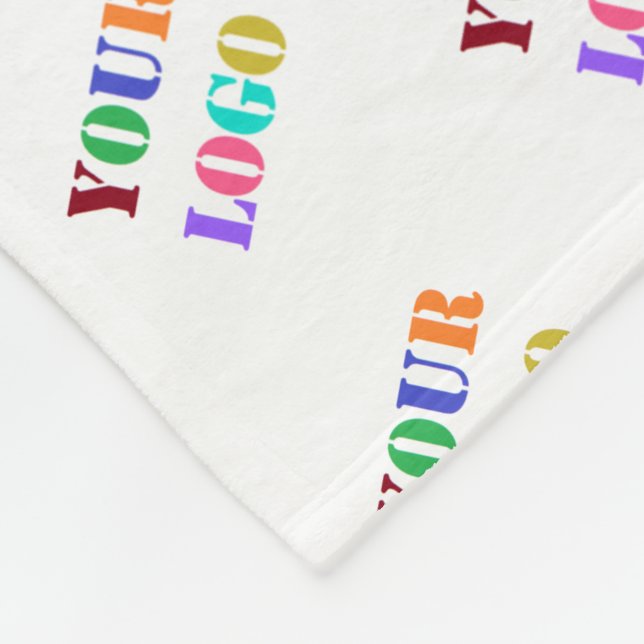 Custom Company Logo Fleece Blanket - Choose Colour (Corner)