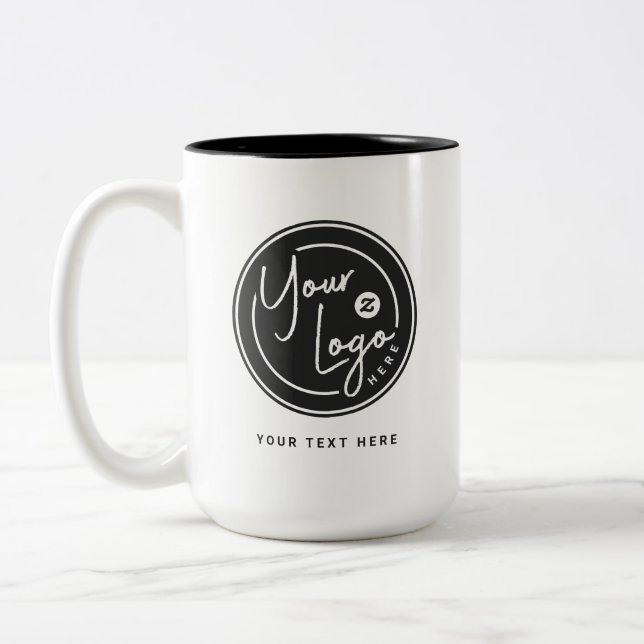 Custom Company Logo Gift Two-Tone Coffee Mug (Left)