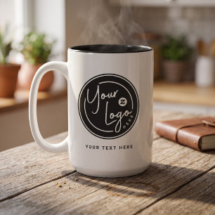 Custom Company Logo Gift Two-Tone Coffee Mug