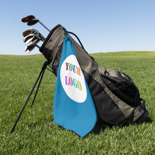 Custom Company Logo Golf Towel - Your Colours (Green)