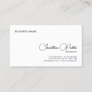Custom Company Logo Here Typography Business Card