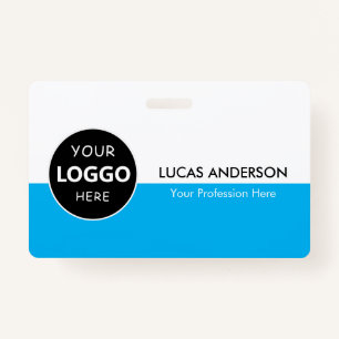 Custom Company Logo ID Employee Staff Minimalist ID Badge