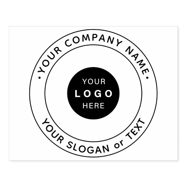 Custom company logo large rubber stamp (Imprint)