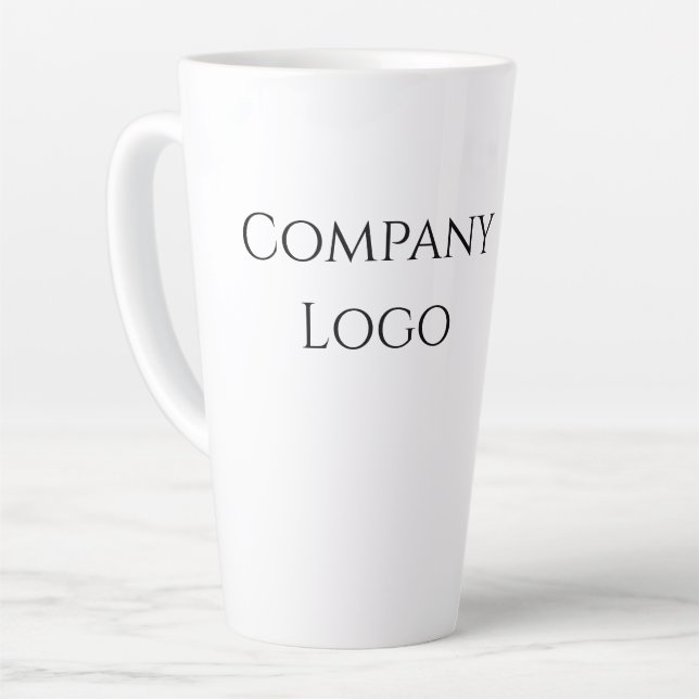 Custom Company Logo  Latte Mug (Left Angle)