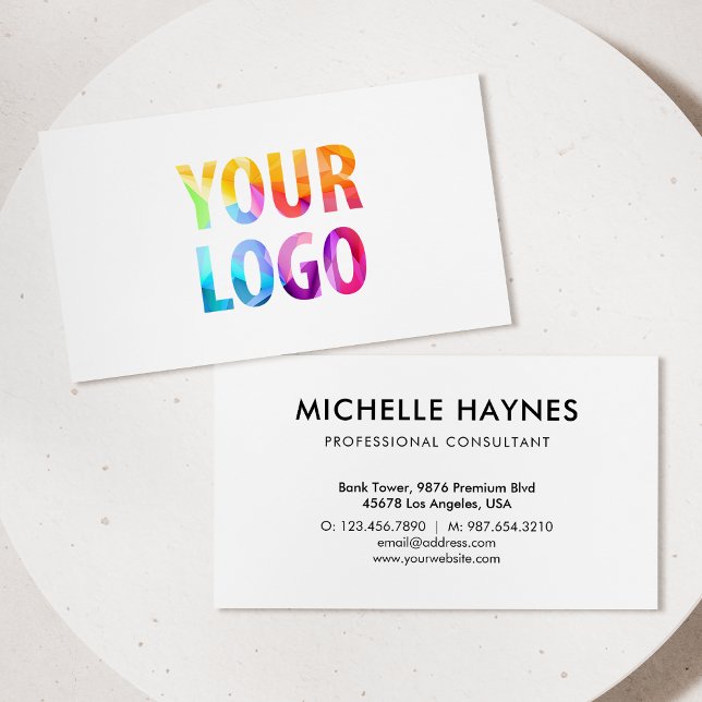 Custom Company Logo Modern Corporate Business Card (Creator Uploaded)