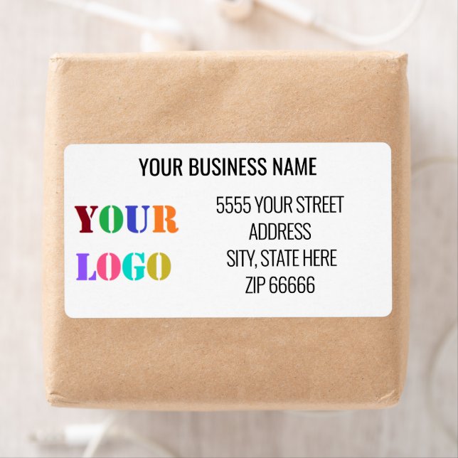 Custom Company Logo Name Address Labels Template (Insitu)