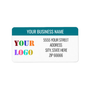 Custom Company Logo Name Address Labels Your Colou