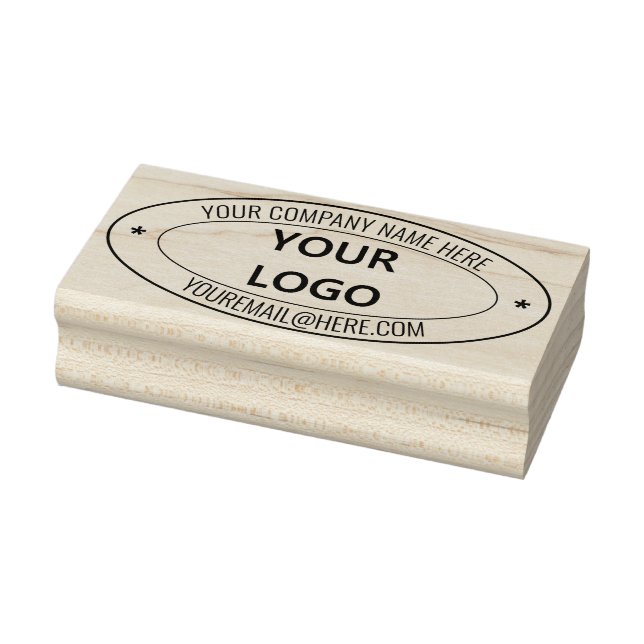 Custom Company Logo Name E-mail Oval Rubber Stamp (Stamp)