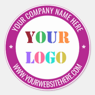 Custom Company Logo Name Info Sticker Choose Colou