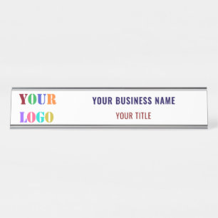 Custom Company Logo Name Personalised Business Desk Name Plate