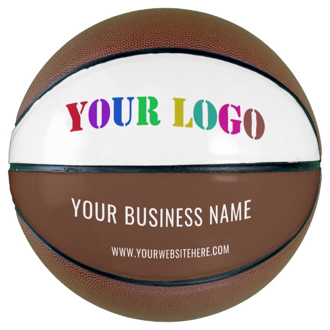 Custom Company Logo Name Website Basketball (Front)