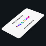Custom Company Logo Name Website Magnet<br><div class="desc">Magnet with Custom Logo Name Website Promotional Personalized Company Office Promotion Business or Personal Customizable Colors and Text Modern Magnets Gift - Add Your Logo - Image - Photo / Name - Company / Website or E-mail or Phone - Contact Information / Address - Resize and Move or Remove /...</div>
