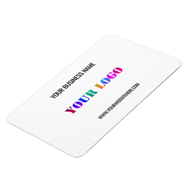 Custom Company Logo Name Website Magnet (Left Side)