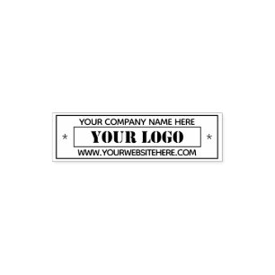 Custom Company Logo Name Website Self-inking Stamp