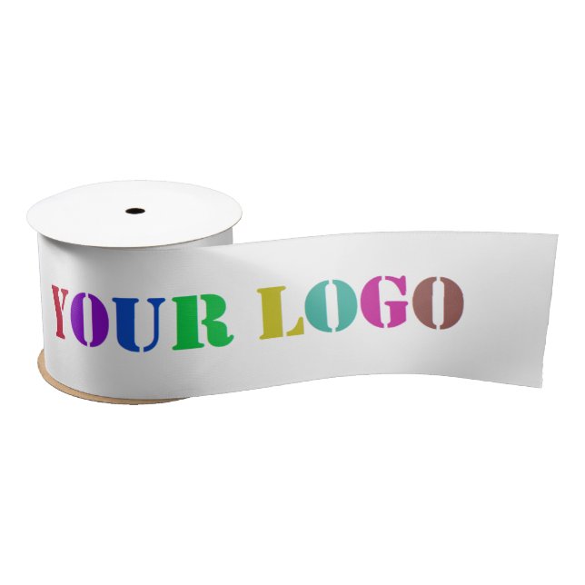 Custom Company Logo or Photo Business Ribbon Satin Ribbon (Spool)