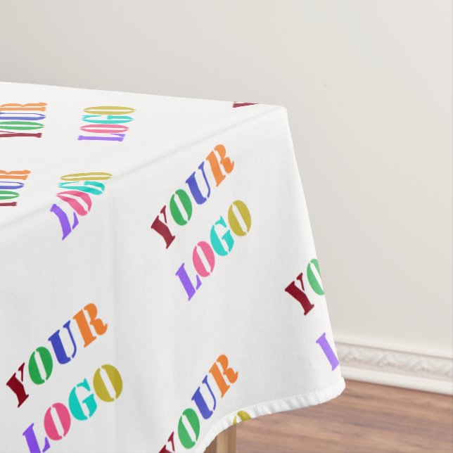 Custom Company Logo or Photo Tablecloth Your Colou (In Situ)