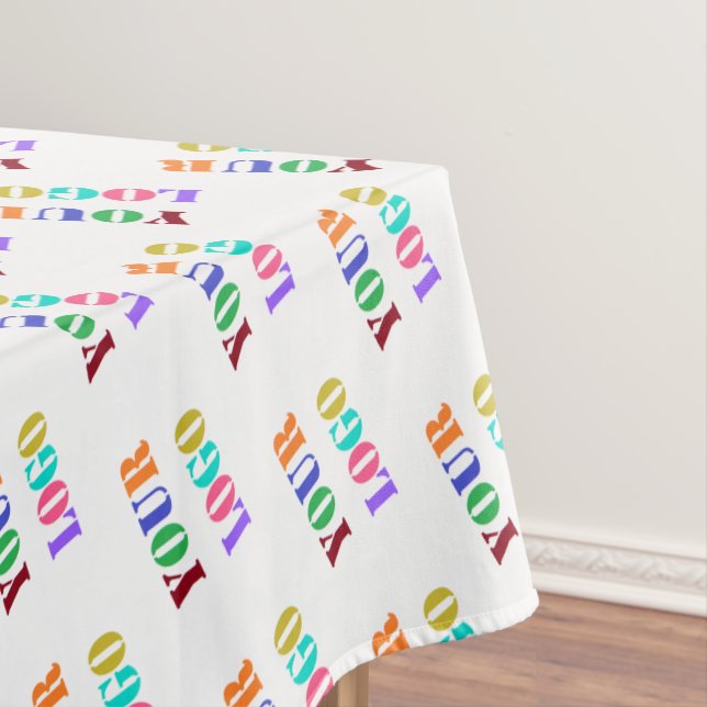Custom Company Logo or Photo Tablecloth Your Colou (In Situ)