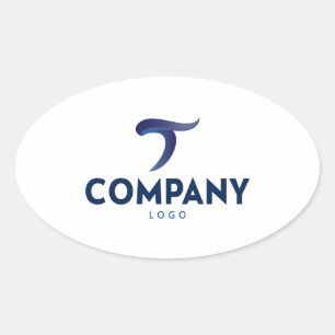 Custom Company Logo Oval Bumper Sticker