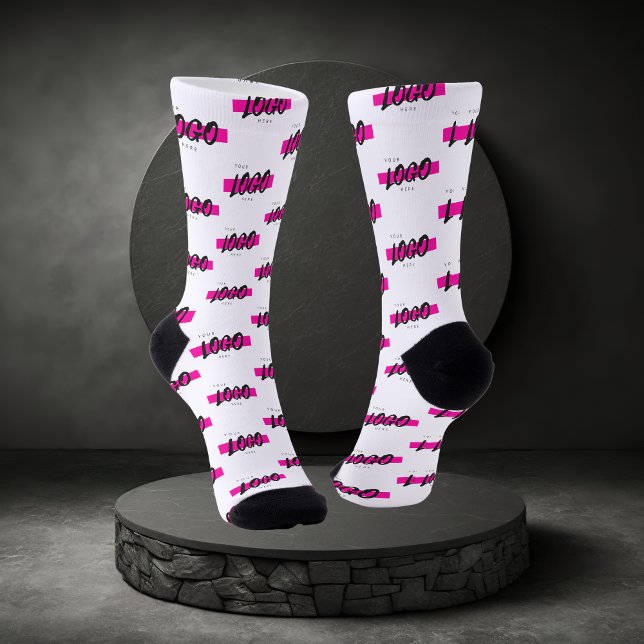 Custom Company Logo Pattern Promotional Business Socks (Creator Uploaded)