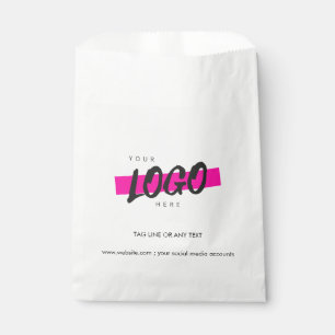 Custom Company Logo Pattern Text Promotional  Favour Bag