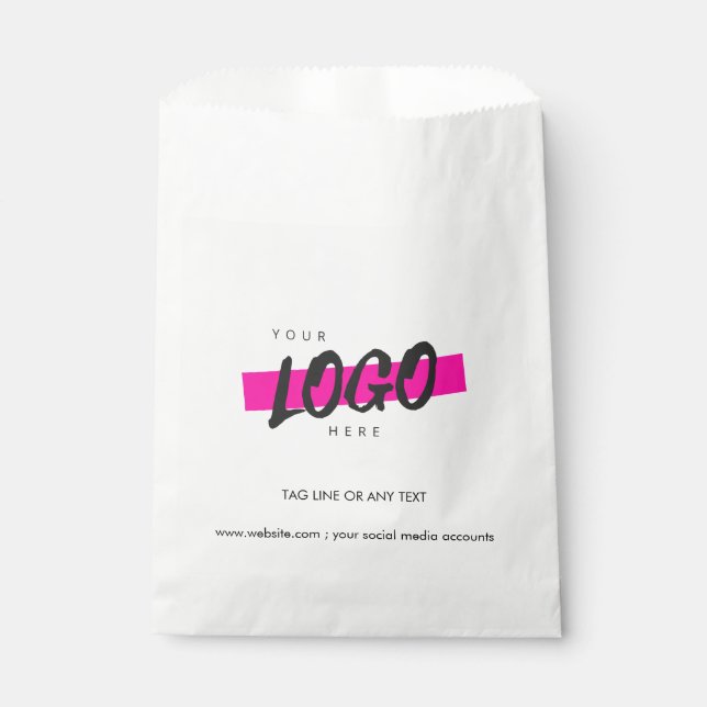 Custom Company Logo Pattern Text Promotional  Favour Bag (Front)