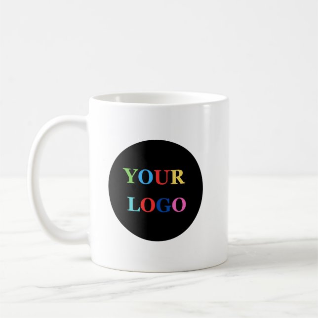 Custom Company Logo Personalised Business Coffee Mug (Left)