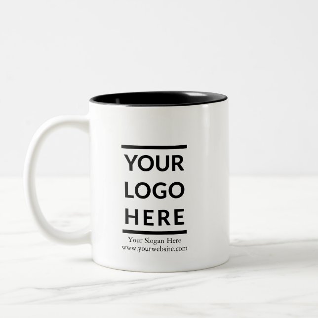 Custom Company Logo Personalised Logo Mug (Left)
