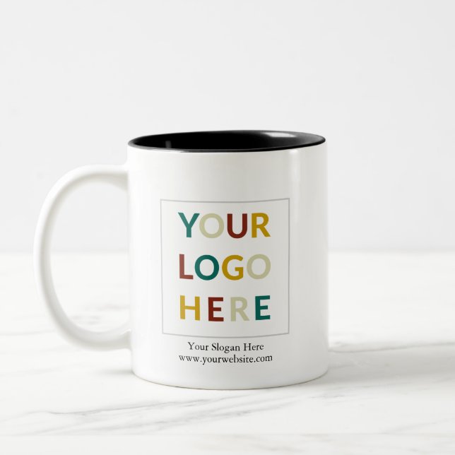 Custom Company Logo Personalised Logo Mug (Left)