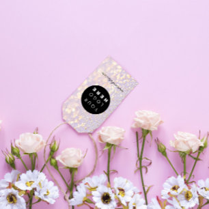 Custom Company Logo Product Description Gold Gift Tags