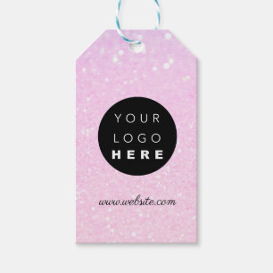 Custom Company Logo Product Description Pink GLITT Gift Tags