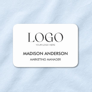 Custom Company Logo Professional Branded Employee Name Tag